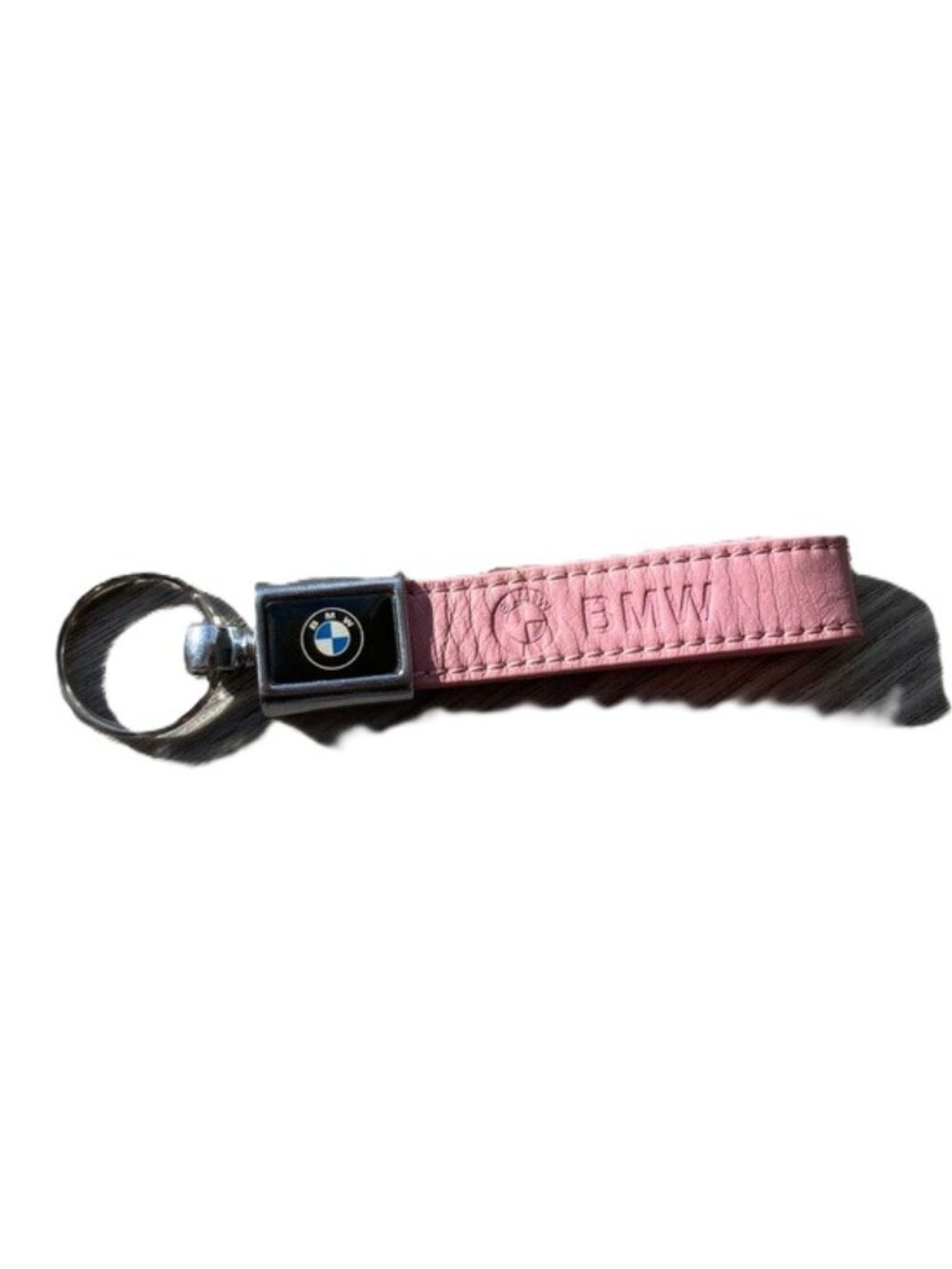 BMW Pink Key Chain Wristlet 6 inch Strap